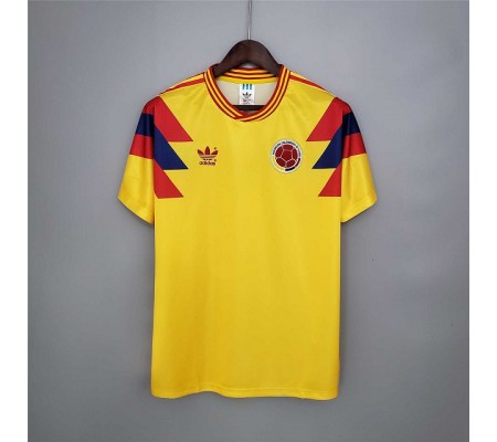 Colombia 1990 World Cup Home Yellow Soccer Jersey